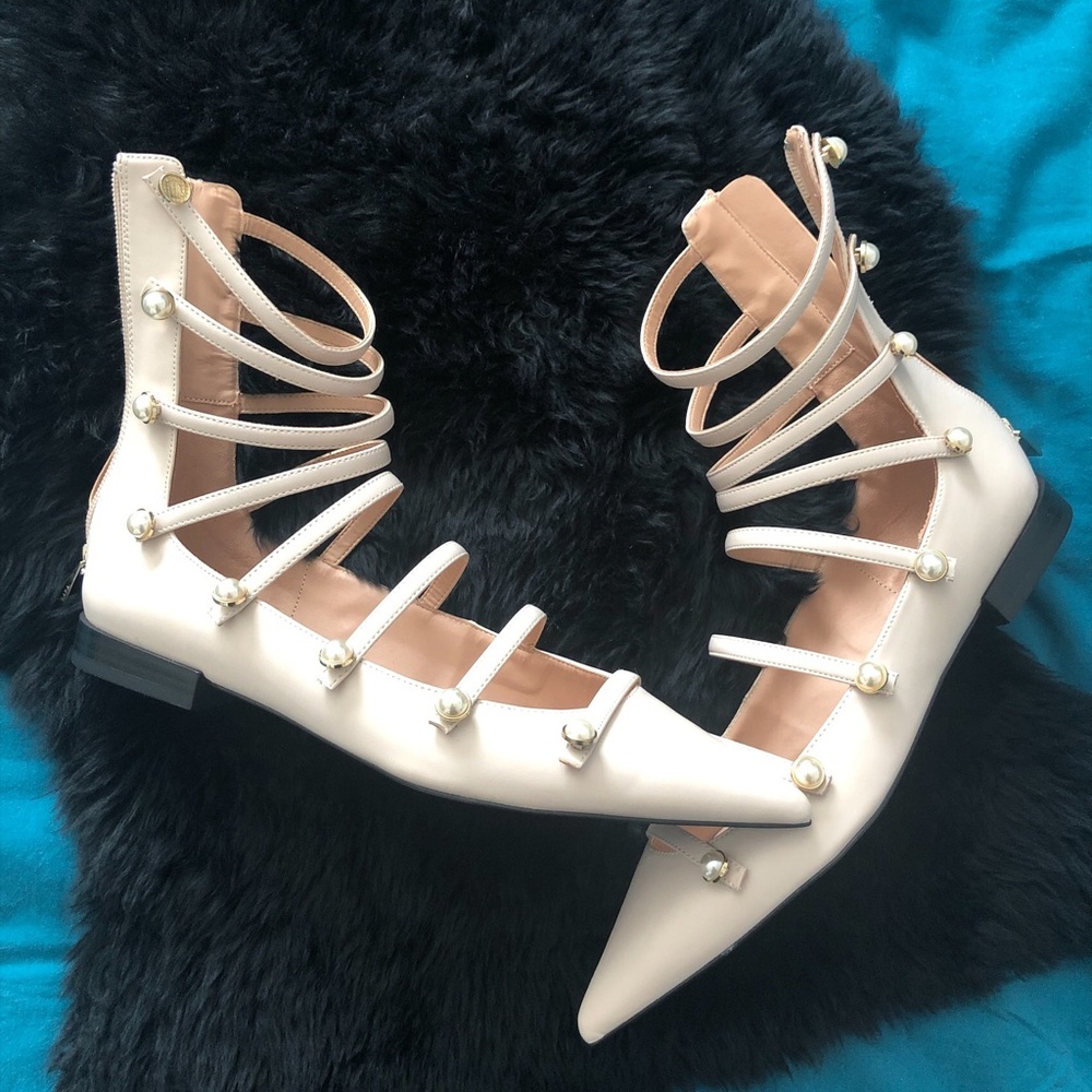 ZARA strappy pointed flats